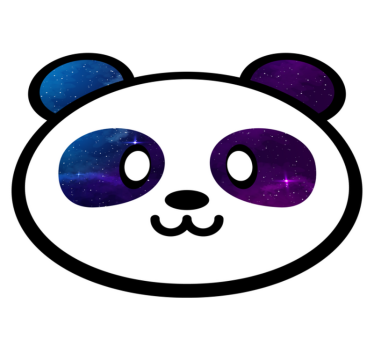 Anime galaxy panda mata dla zwierząt - TenStickers