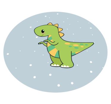 Anime dinozaur mata zwierzęca - TenStickers