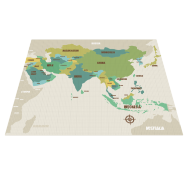 Dywan winylowy mapa świata wystrój kartograficzny - TenStickers