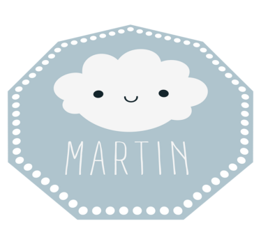 Spersonalizowany dywan winylowy happy cloud - TenStickers