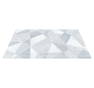 Dywan winylowy marmurowy geometryczny szary wzór - TenStickers