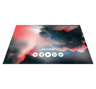 Dywan winylowy dla nastolatków muzyka w kosmosie - TenStickers