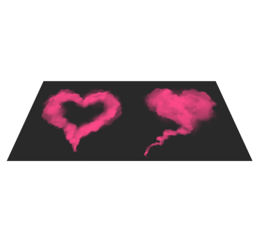 Dywaniki do sypialni serce z dymu - TenStickers