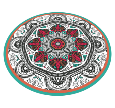 Dywan winylowy do kuchni duża okrągła mandala - TenStickers