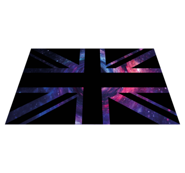 Dywan winylowy mapa świata galaktyczny union jack - TenStickers