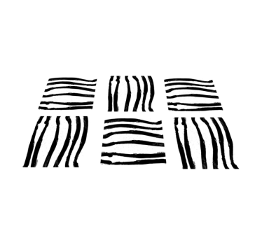Geometryczne dywany w czarno-białe paski - TenStickers