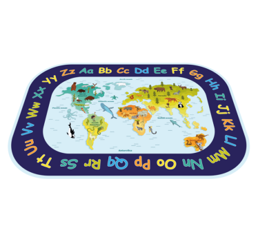 Dywan winylowy z mapą świata dla dzieci - TenStickers