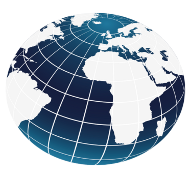 Dywan winylowy mapa świata niebieski globalny projekt - TenStickers