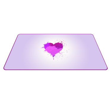 Dywan winylowy dla nastolatków purpurowe serce plusk - TenStickers