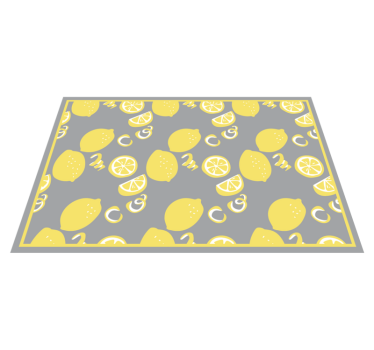 Dywan winylowy do kuchni w cytryny  - TenStickers