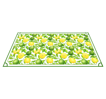 Dywan winylowy z owocami cytryny i limonki - TenStickers