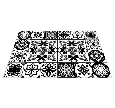 Dywan winylowy imitacja płytek hiszpański wzór geometryczny - TenStickers