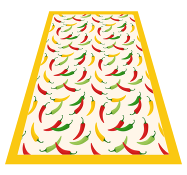 Dywan winylowy do kuchni motyw papryczki chili - TenStickers