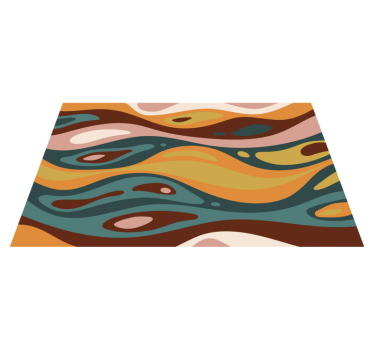 Dywan winylowy do jadalni vintage z lat 70 - TenStickers