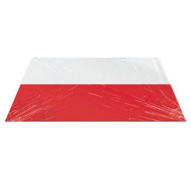 Flaga polska dywan z tłuczonego szkła winylowego mapa - TenStickers