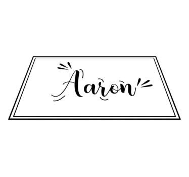 Dywan winylowy do salonu z minimalistycznym imieniem - TenStickers