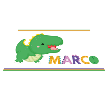 Dywan winylowy z imieniem mały t-rex z nazwiskiem - TenStickers