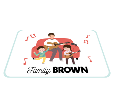Dywan winylowy do przedpokoju nazwisko muzyczne - TenStickers