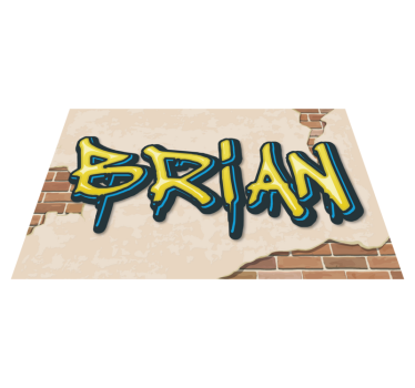 Dywan winylowy dla nastolatków nazwa stylu graffiti - TenStickers