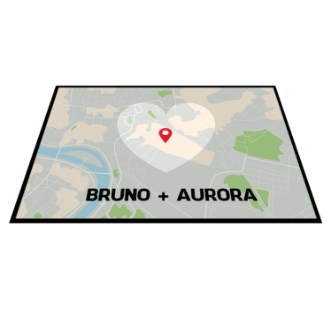 Google maps spersonalizowany dywan winylowy ubication - TenStickers