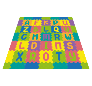 Dywan winylowy alfabet kolorowy projekt do zabawy - TenStickers