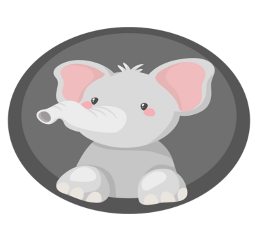 Dywan winylowy dla dziecka trąba słonia - TenStickers