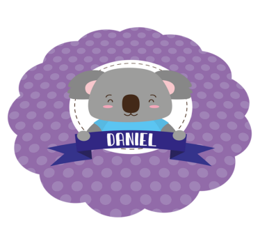 Dywan winylowy dziecięcy słodki koala z imieniem - TenStickers