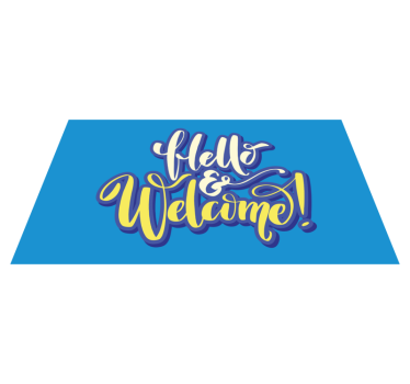 Dywan winylowy do przedpokoju cześć i witaj - TenStickers