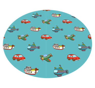 Dywan winylowy dziecięcy przygoda z pojazdami zabawkowymi - TenStickers