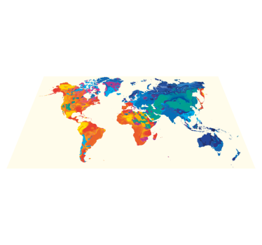 Dywan winylowy mapa świata atlas globalny w kolorach - TenStickers