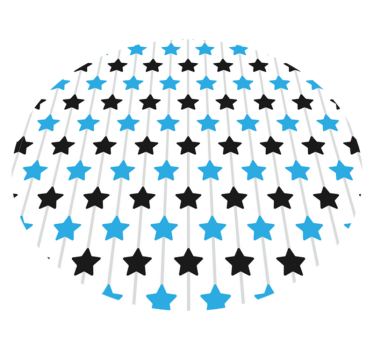 Dywan winylowy w gwiazdki wyraziste odcienie niebieskiego - TenStickers