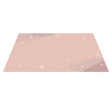 Dywan winylowy w gwiazdki minimalistyczny beżowy design - TenStickers