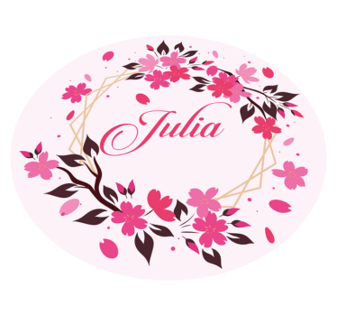 Dywan winylowy do salonu korona botaniczna z imieniem - TenStickers