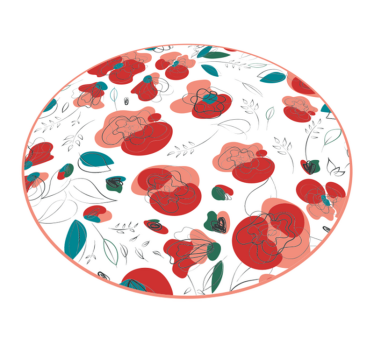 Dywan winylowy w kwiaty i rośliny kwitnący element kwiatowy - TenStickers