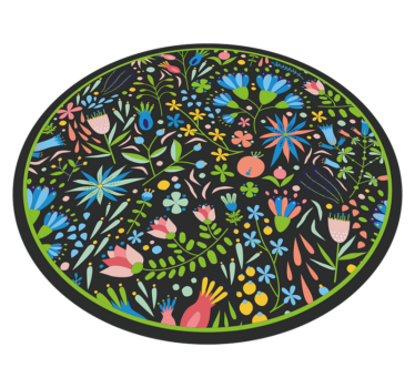 Dywan winylowy w kwiaty i rośliny żywy, botaniczny nadruk - TenStickers