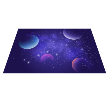 Dywan winylowy w gwiazdki scena kosmiczna - TenStickers