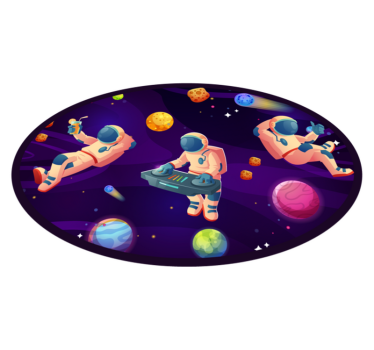 Dywan winylowy w gwiazdki projekt imprezy astronautów - TenStickers