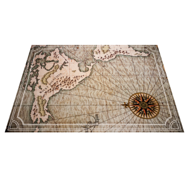 Dywan winylowy mapa świata w stylu starych map morskich - TenStickers