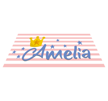 Dziecięcy dywan winylowy niestandardowa korona i gwiazdy - TenStickers