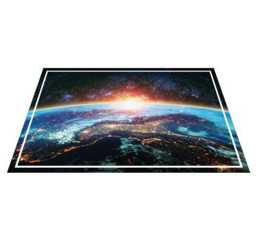 Dywan winylowy mapa świata widok planetarny - TenStickers