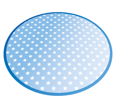 Dywan winylowy w gwiazdki niebieski okrągły wzór - TenStickers