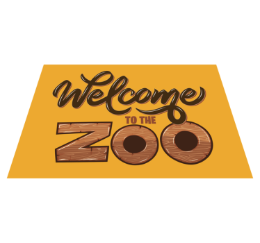 Dywan winylowy z imieniem witamy w zoo - TenStickers