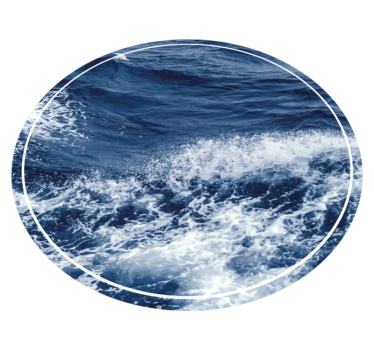 Okrągły dywan winylowy ruch fal oceanicznych - TenStickers