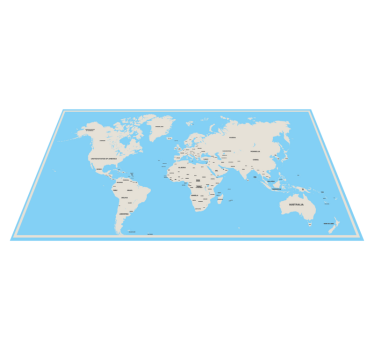Dywan winylowy mapa świata globalny prosty projekt - TenStickers