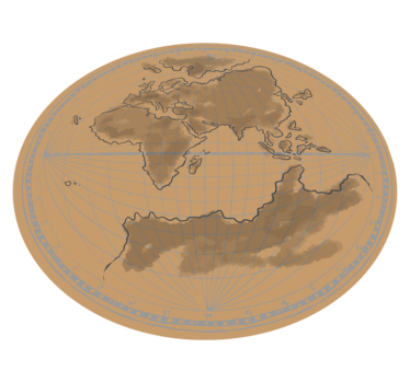 Dywan winylowy mapa świata kontur mapy globalnej - TenStickers