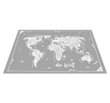 Dywan winylowy mapa świata kontur świata - TenStickers