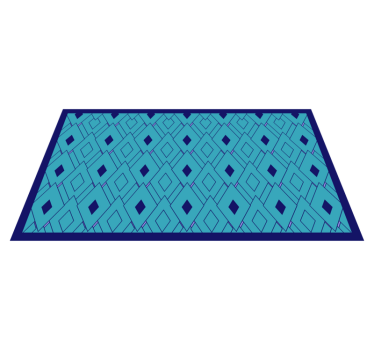 Dywan winylowy wzór geometryczny niebieskie diamenty - TenStickers