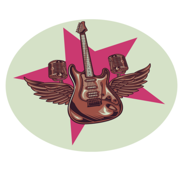 Dywan winylowy dla nastolatków hołd dla gwiazdy rocka - TenStickers