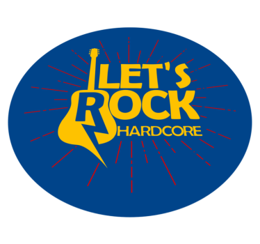 Okrągły dywan winylowy motyw gitary "Let's Rock" - TenStickers