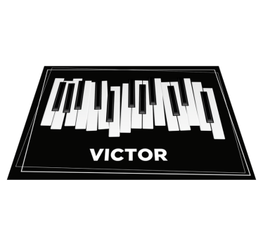 Dywan winylowy z imieniem klawiatura fortepianowa - TenStickers